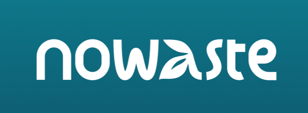 White Nowaste wordmark on a teal to navy gradient
